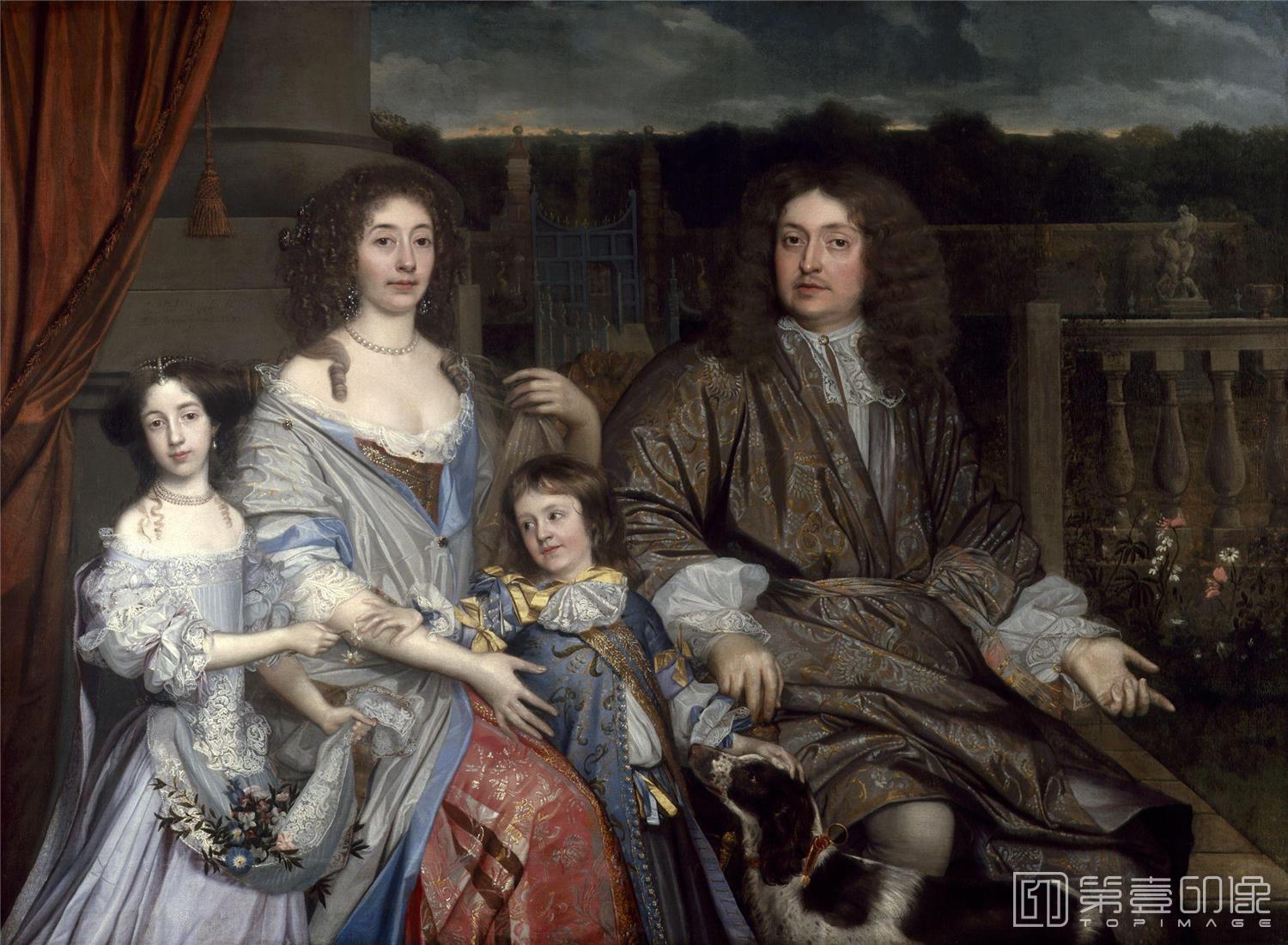 油画-国家肖像艺术博物馆-The Family of Sir Robert Vyner by John Michael Wright-1415